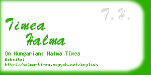 timea halma business card